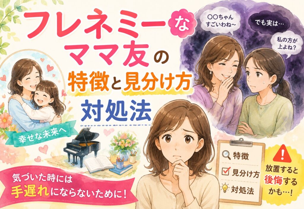 フレネミーなママ友の特徴と見分け方・対処法｜気づいた時には手遅れにならないために