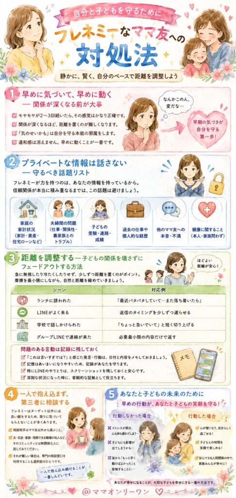 フレネミーなママ友への対処法──自分と子どもを守るために