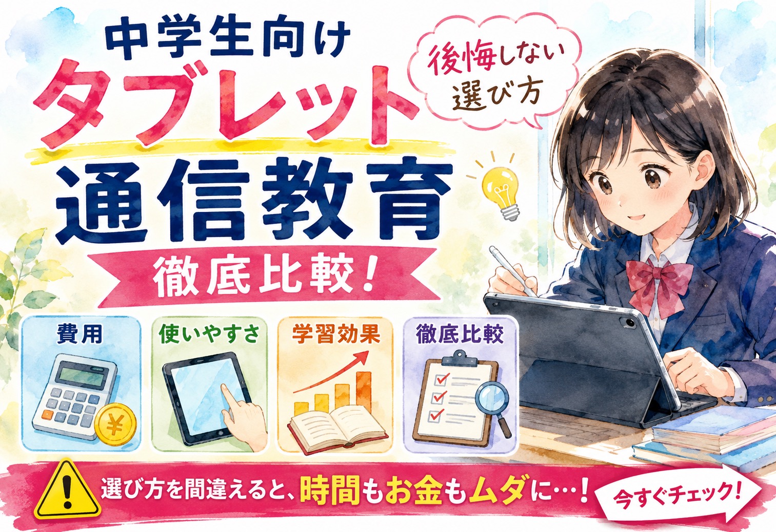 中学生向けタブレット通信教育を徹底比較！費用・使いやすさ・学習効果で後悔しない選び方