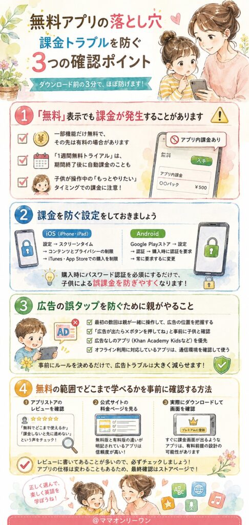 無料アプリの落とし穴｜課金トラブルを防ぐ3つの確認ポイント