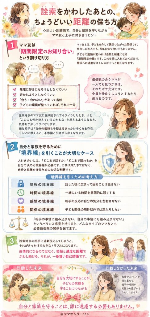 詮索をかわしたあとの、ちょうどいい距離の保ち方