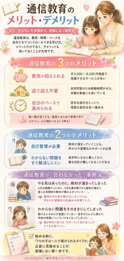 通信教育のメリットとデメリット