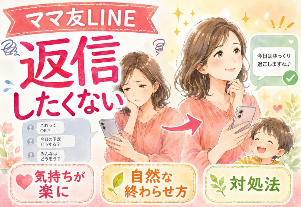ママ友ラインに返信したくない時の対処法とは？気持ちが楽になる考え方と自然な終わらせ方