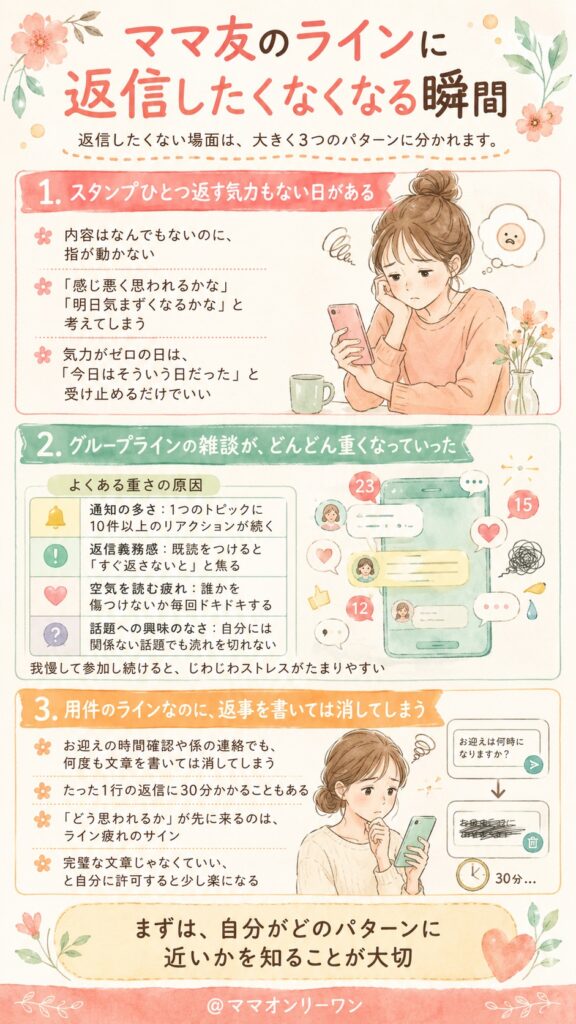 ママ友のラインに返信したくなくなる瞬間