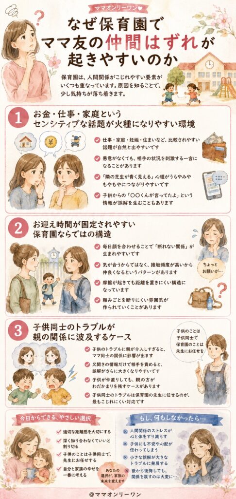 なぜ保育園でママ友の仲間はずれが起きやすいのか