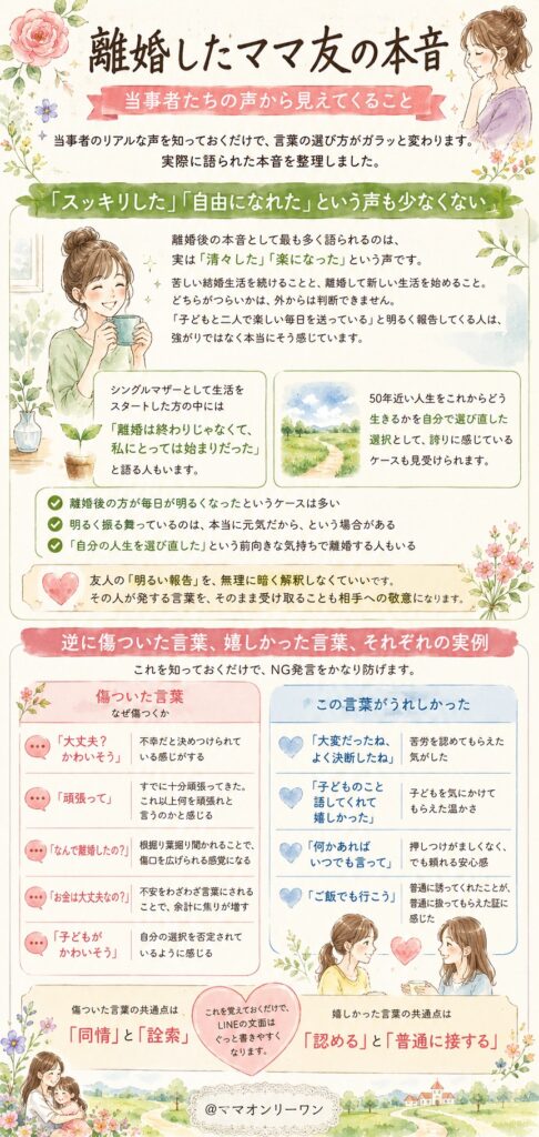 離婚したママ友の本音｜当事者たちの声から見えてくること