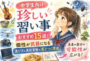 中学生向け珍しい習い事おすすめ！個性が武器になる選び方と高校受験で差がつく理由