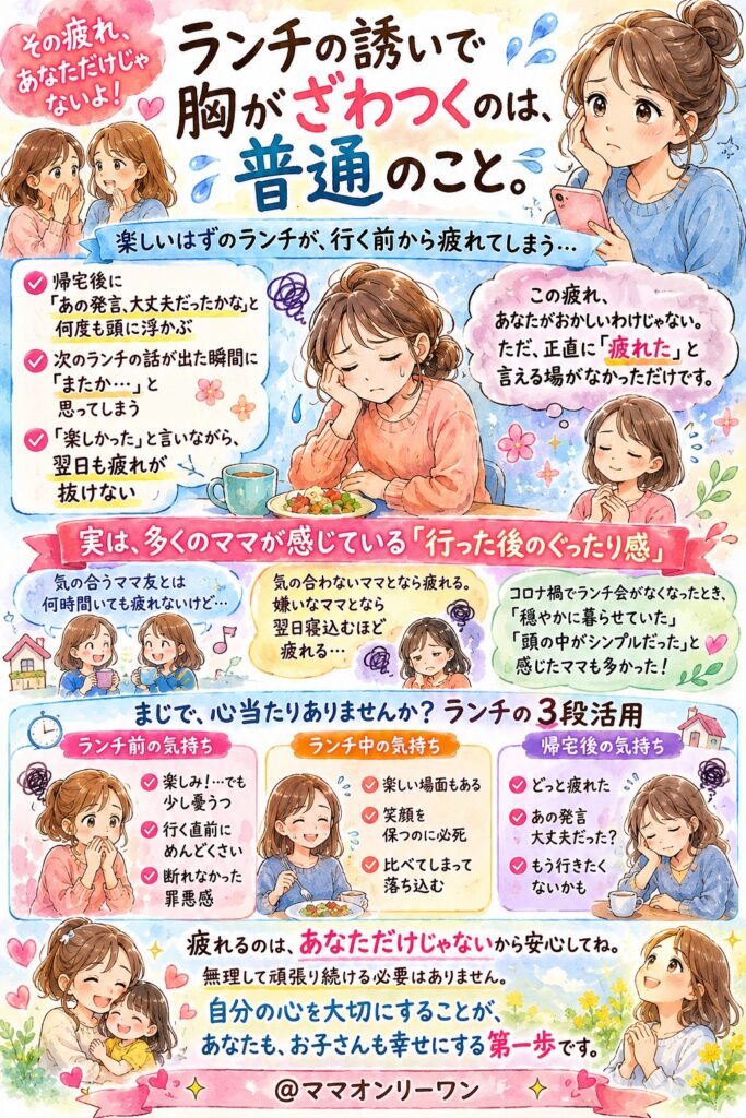 ランチの誘いで胸がざわつくのは、普通のこと。