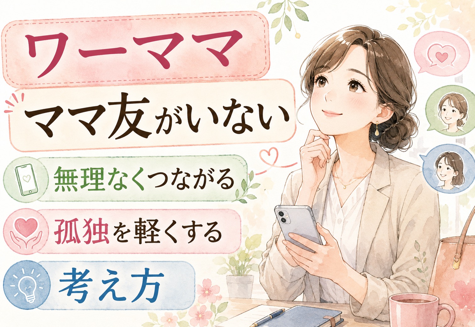 ワーママにママ友がいない理由とは｜無理なくつながる方法と孤独を軽くする考え方