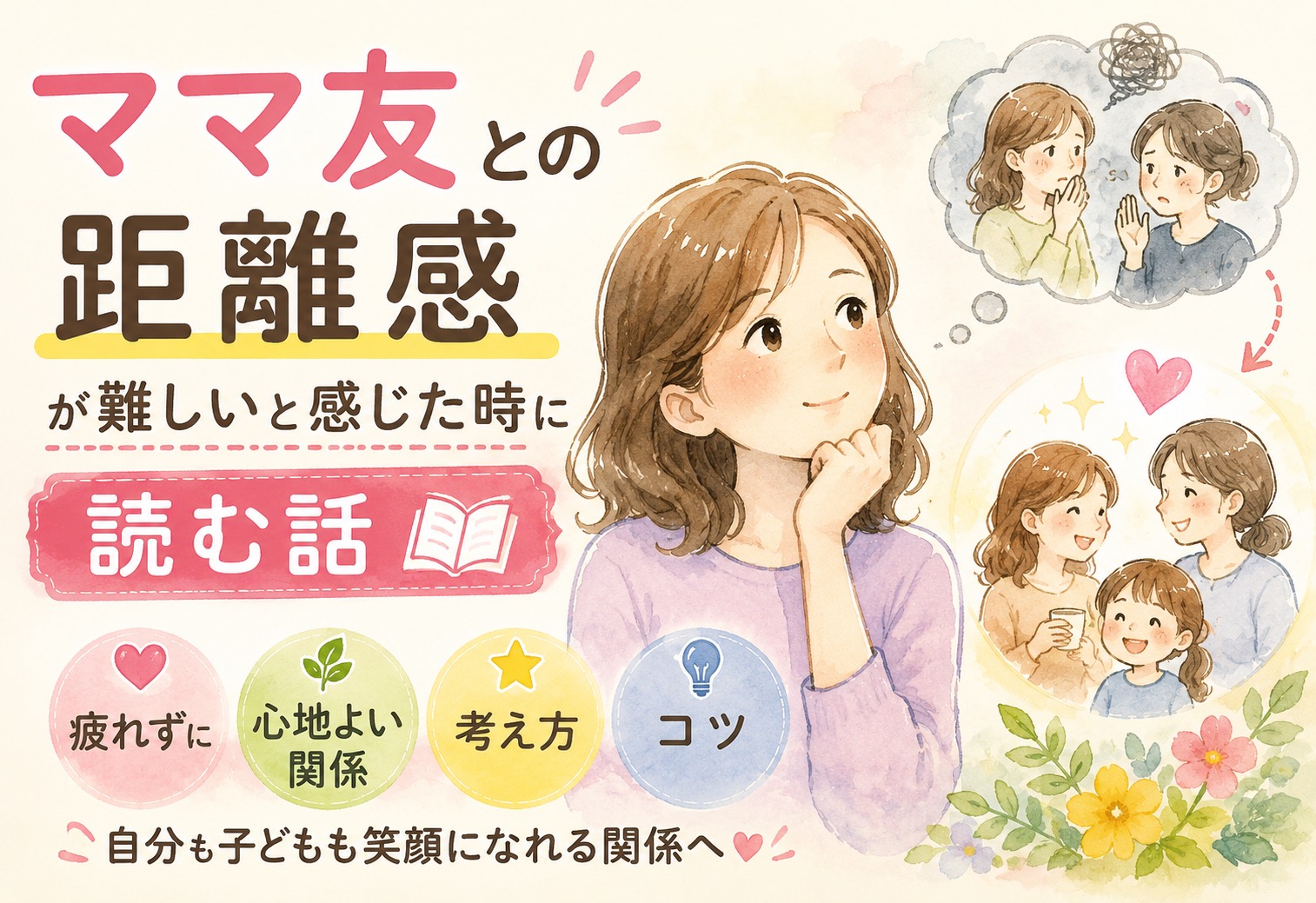 ママ友との距離感が難しいと感じた時に読む話｜疲れずに心地よい関係を作るための考え方とコツ