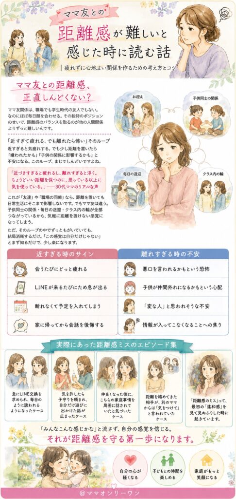 ママ友との距離感、正直しんどくない？