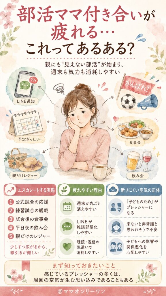 部活ママ付き合いが疲れる…これってあるある？