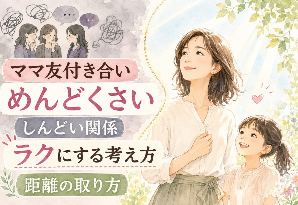 ママ友付き合いがめんどくさいと感じたら読む話｜しんどい関係をラクにする考え方と距離の取り方