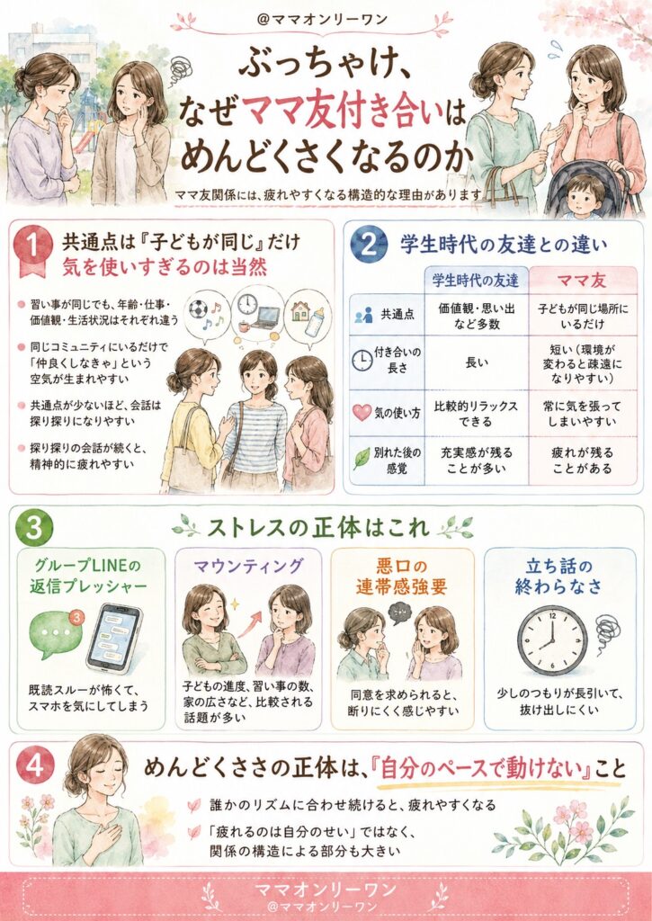 ぶっちゃけ、なぜママ友付き合いはめんどくさくなるのか