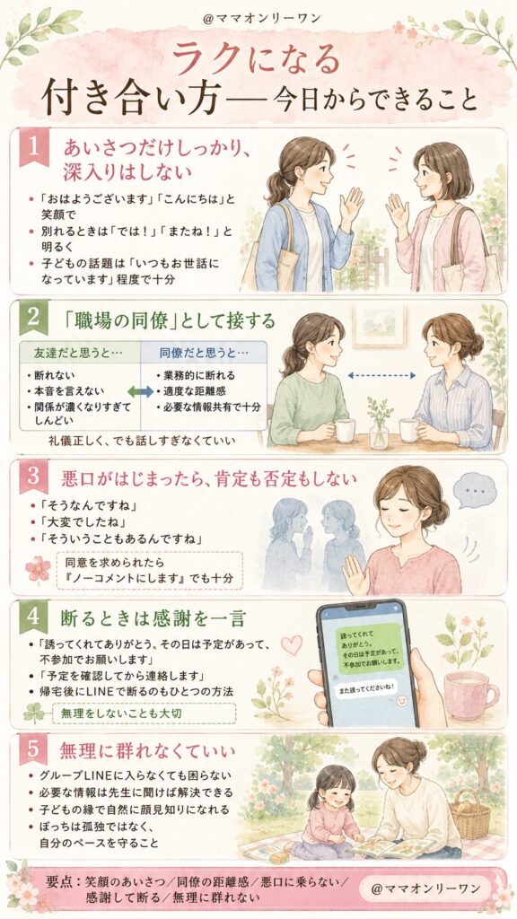 ラクになる付き合い方——今日からできること