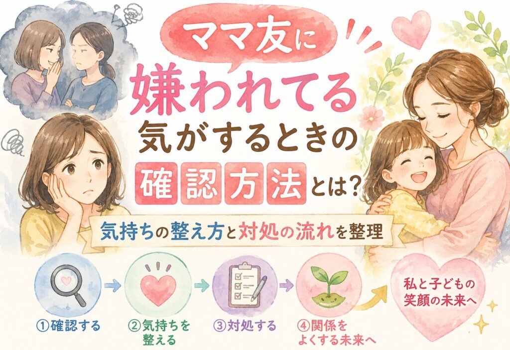 ママ友に嫌われてる気がするときの確認方法とは？気持ちの整え方と対処の流れを整理