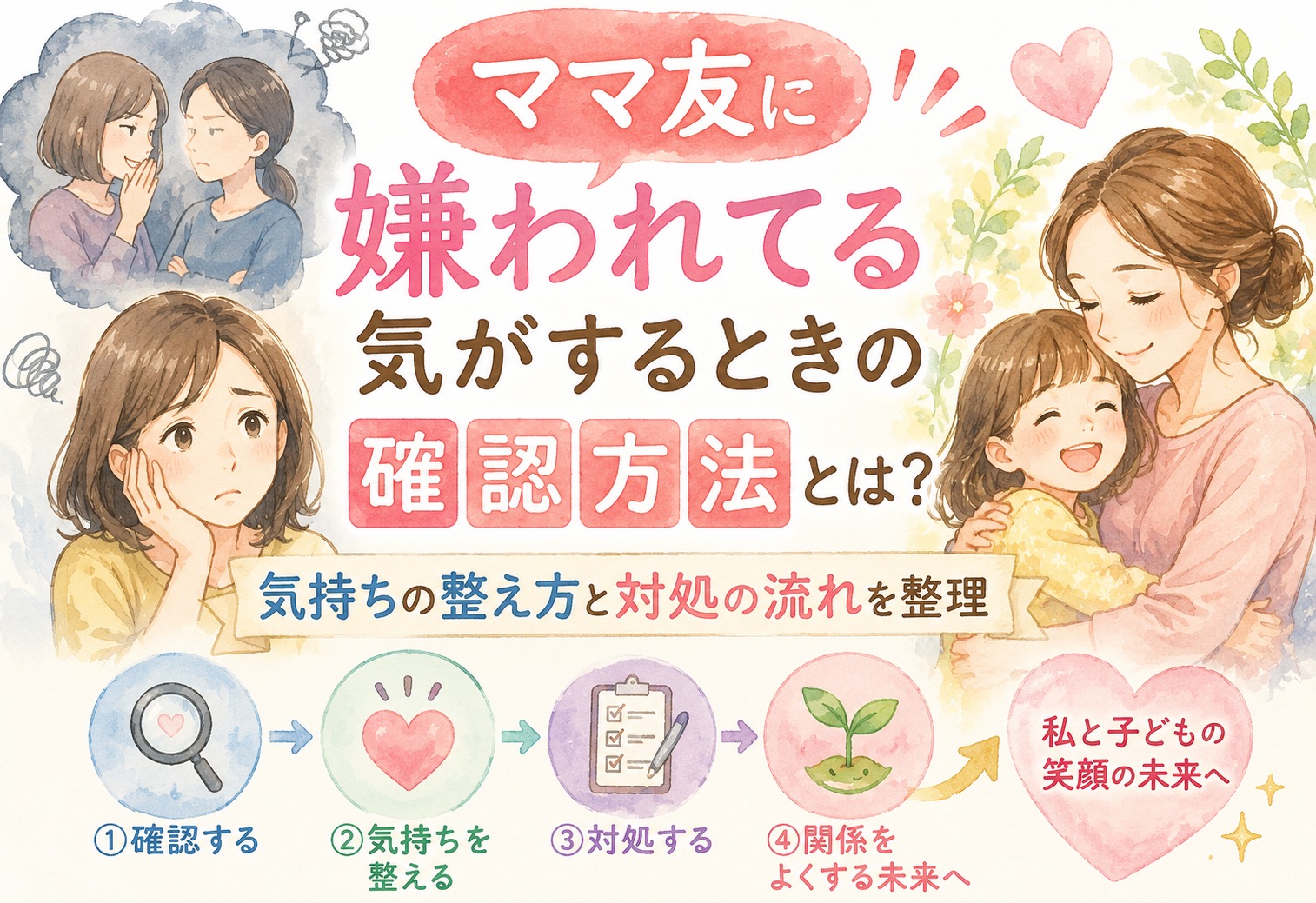 ママ友に嫌われてる気がするときの確認方法とは？気持ちの整え方と対処の流れを整理