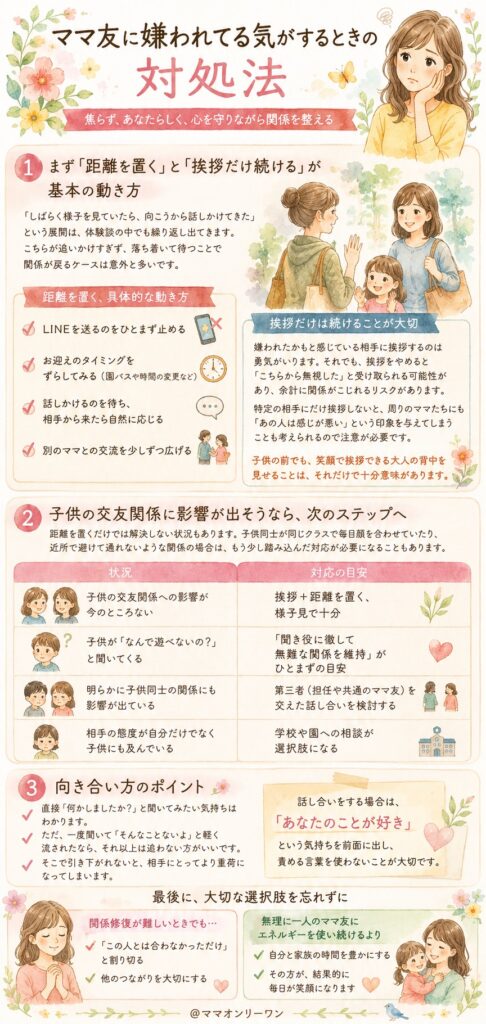 ママ友に嫌われてる気がするときの対処法