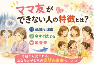 ママ友ができない人の特徴とは？孤独な理由を知って今すぐ試せる改善策をやさしく整理