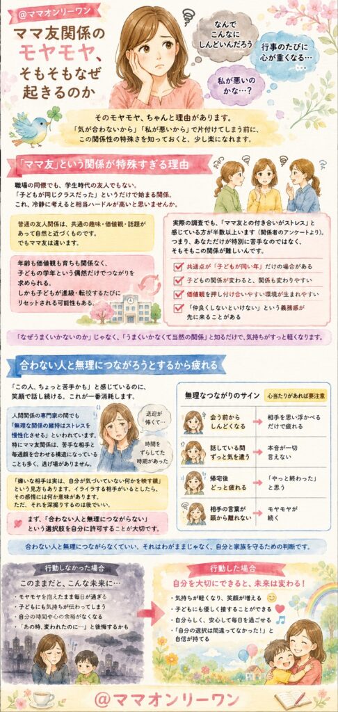 ママ友関係のモヤモヤ、そもそもなぜ起きるのか