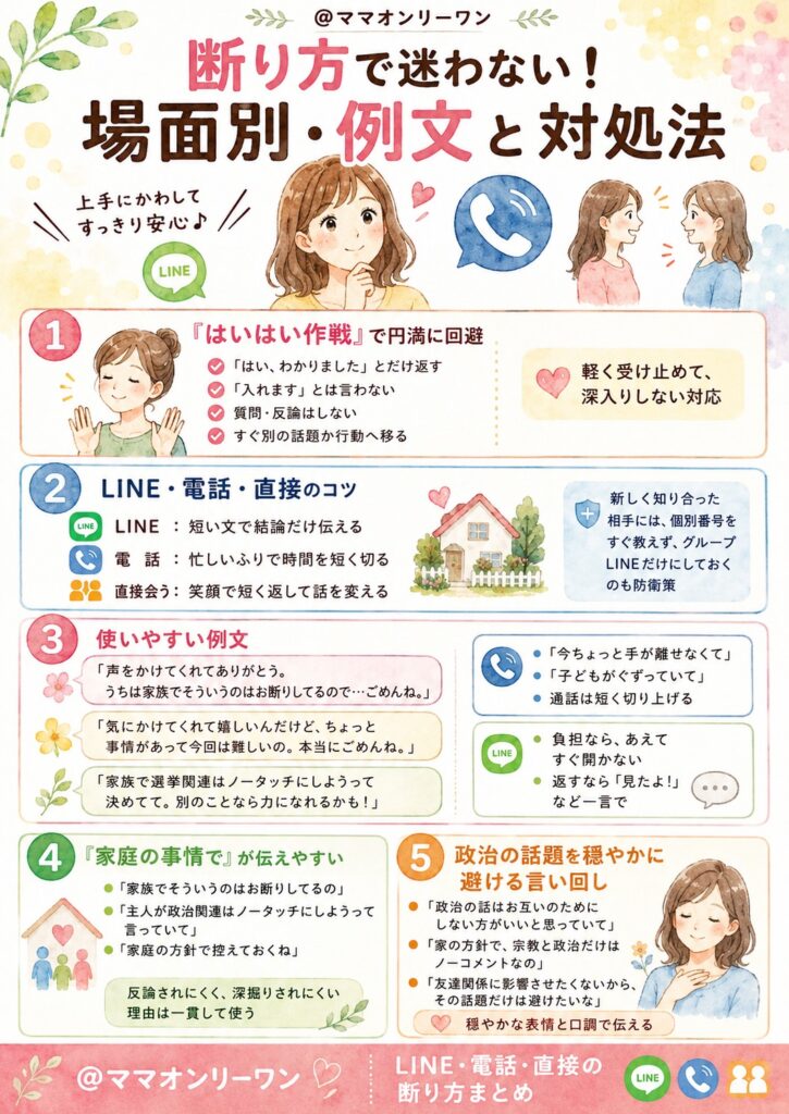 断り方で迷わない！場面別・例文と対処法
