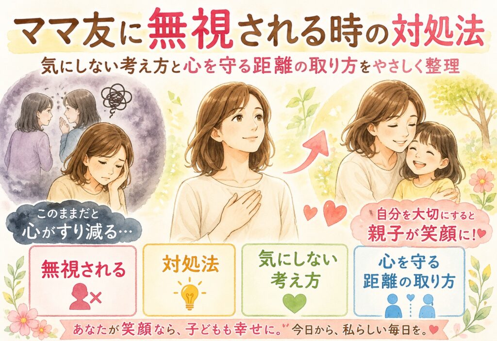 ママ友に無視される時の対処法｜気にしない考え方と心を守る距離の取り方をやさしく整理
