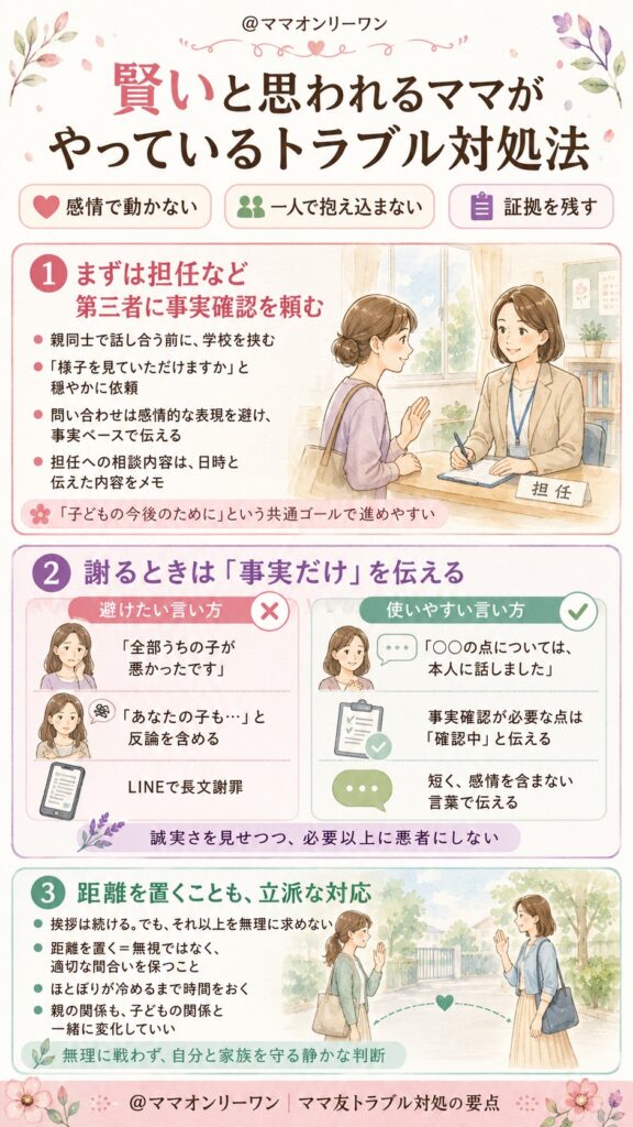 賢いと思われるママがやっているトラブル対処法