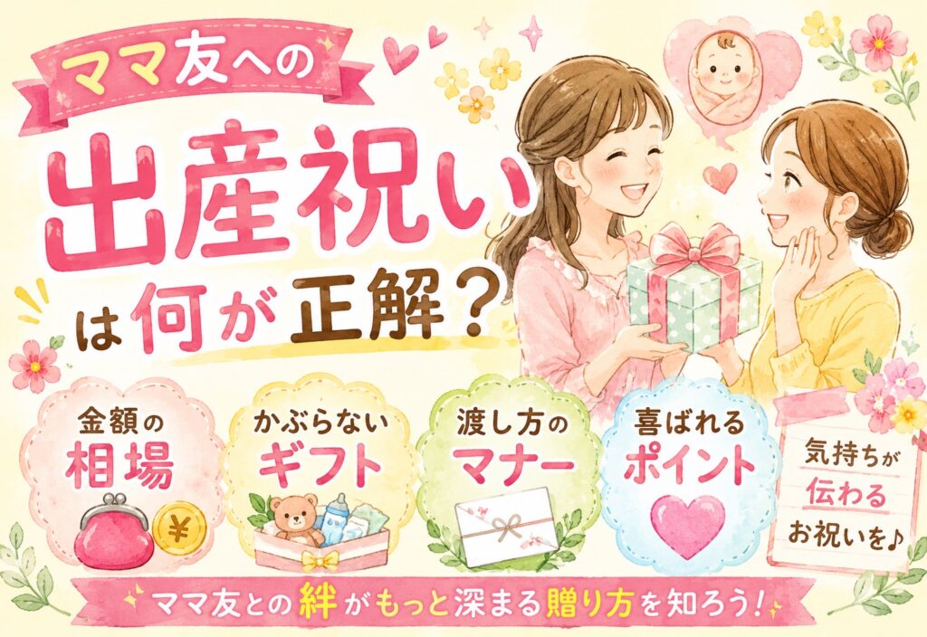 ママ友への出産祝いは何が正解？金額の相場とかぶらないギフト、渡し方のマナーまで整理