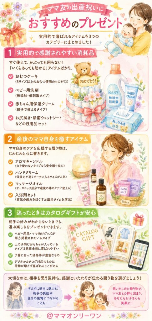 ママ友の出産祝いにおすすめのプレゼント