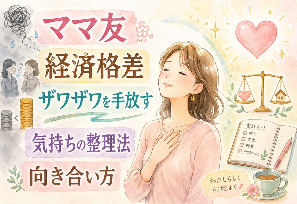 ママ友との経済格差が辛い時に読む、ザワザワを手放す気持ちの整理法と向き合い方
