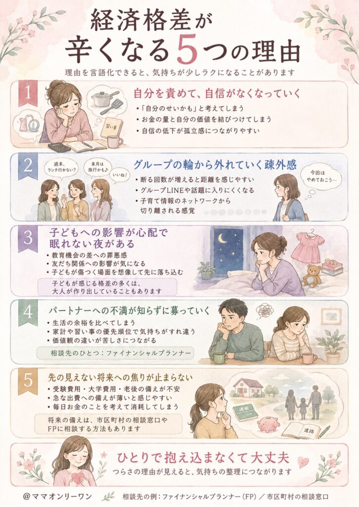 経済格差が辛くなる5つの理由