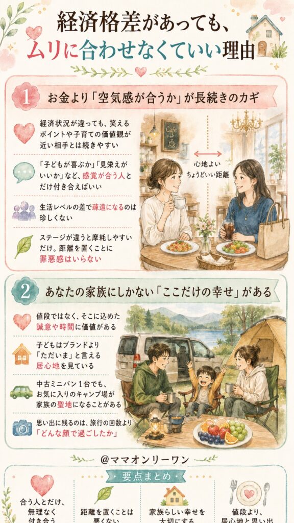 経済格差があっても、ムリに合わせなくていい理由
