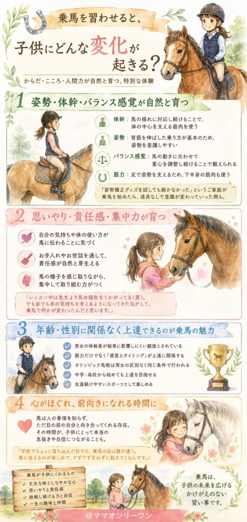 乗馬を習わせると、子供にどんな変化が起きる？