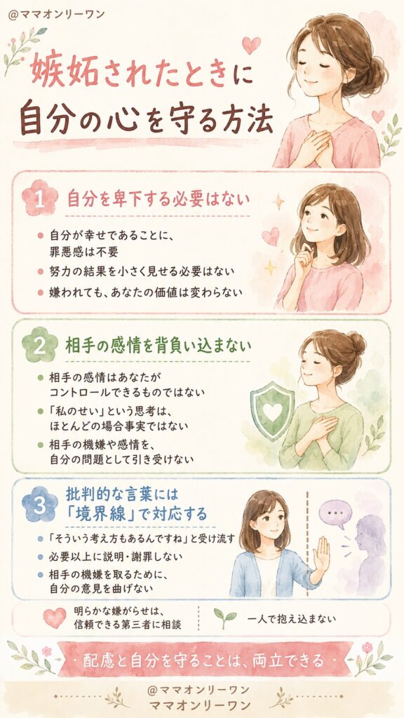 嫉妬されたときに自分の心を守る方法