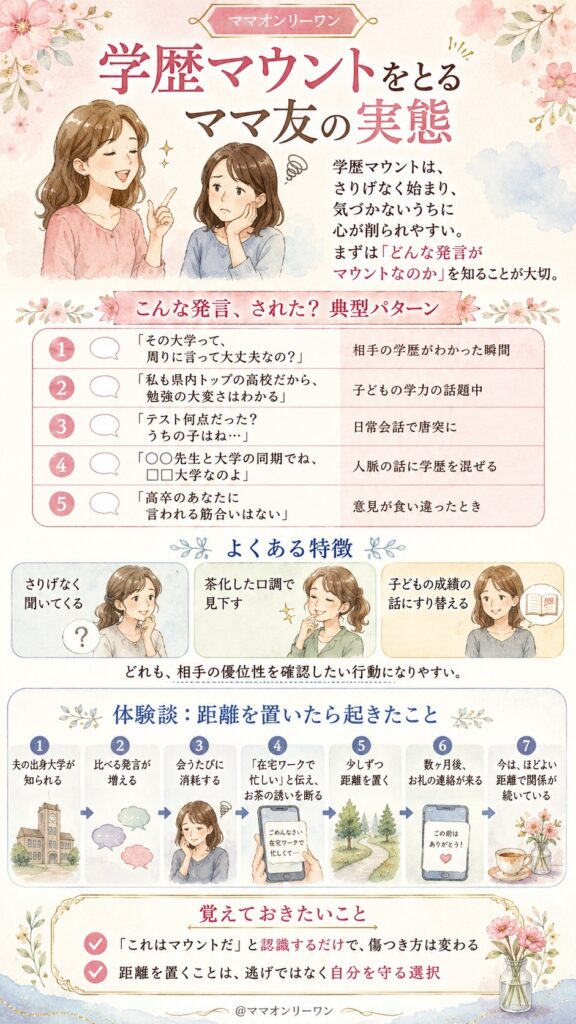 学歴マウントをとるママ友の実態