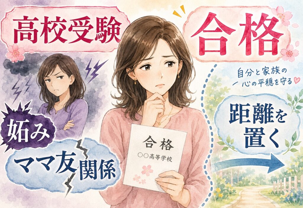高校受験の合格でママ友関係が壊れた…妬みの正体と穏やかに距離を置く方法