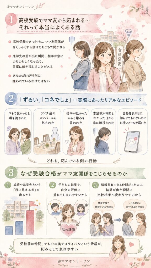 高校受験でママ友から妬まれる…それって本当によくある話