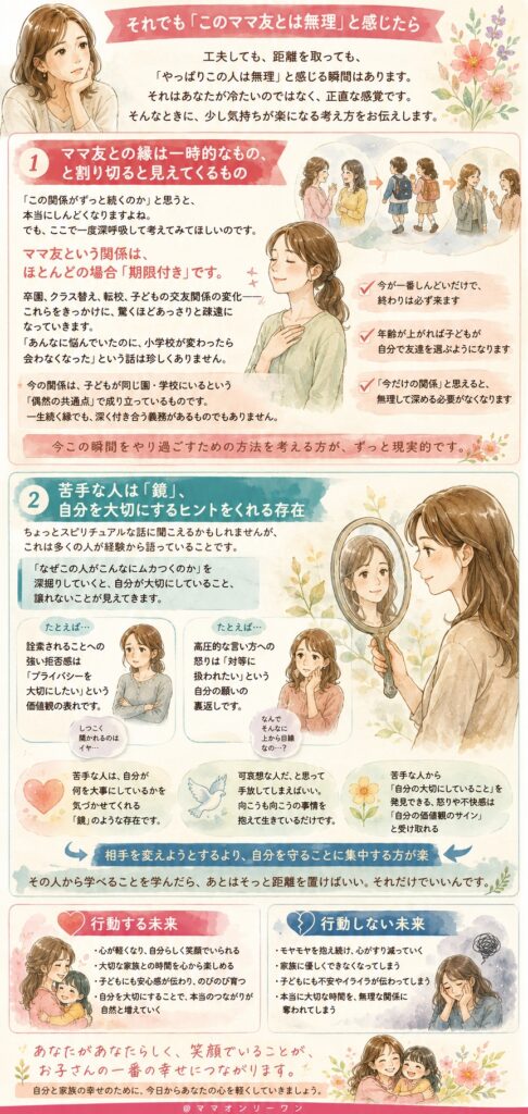 それでも「このママ友とは無理」と感じたら