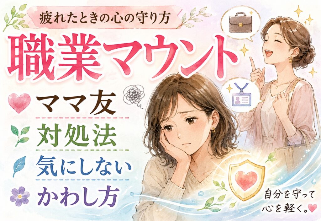 職業マウントをするママ友に疲れたときの対処法｜気にしない考え方と上手なかわし方