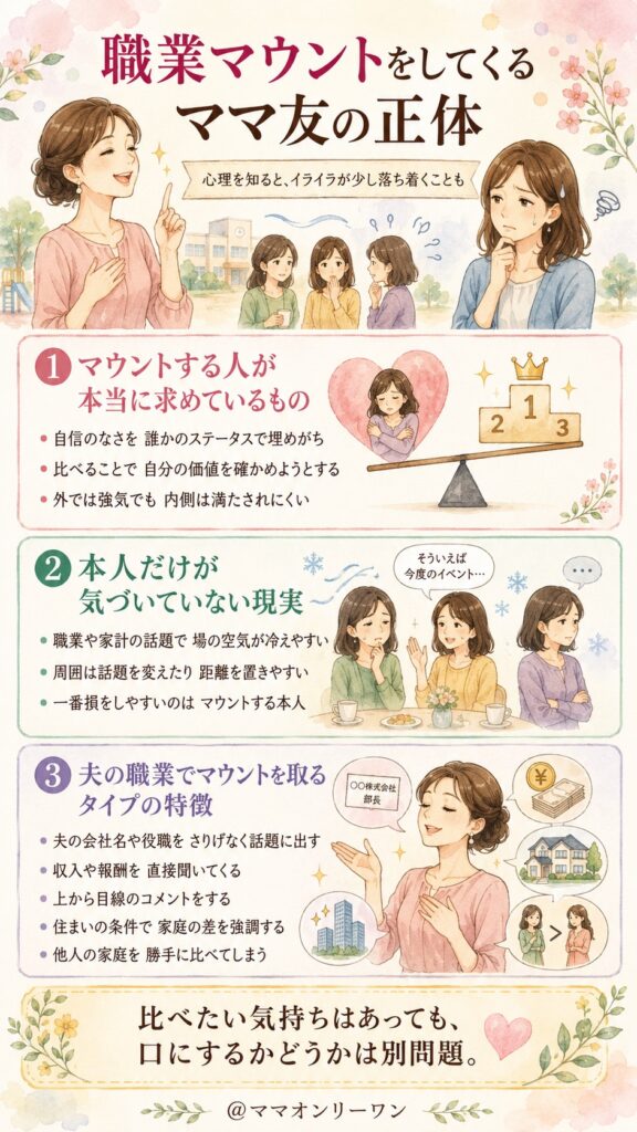 職業マウントをしてくるママ友の正体
