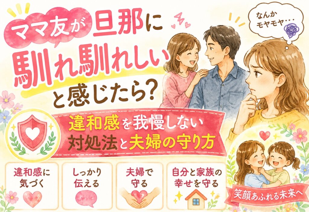 ママ友が旦那に馴れ馴れしいと感じたら？違和感を我慢しない対処法と夫婦の守り方