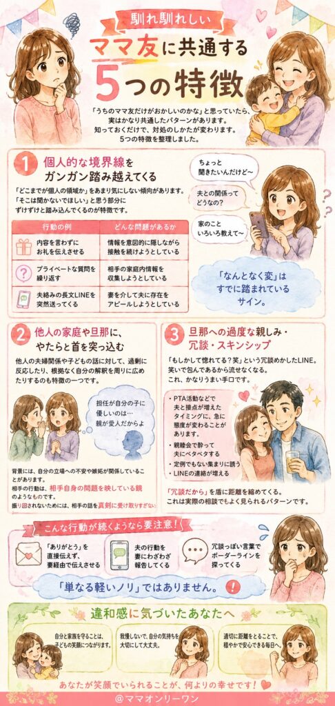 馴れ馴れしいママ友に共通する５つの特徴