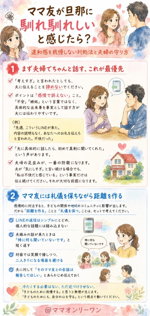 旦那に馴れ馴れしいママ友への対処法
