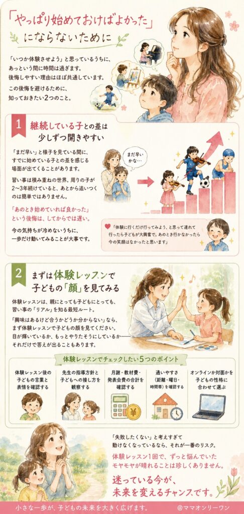 「やっぱり始めておけばよかった」にならないために