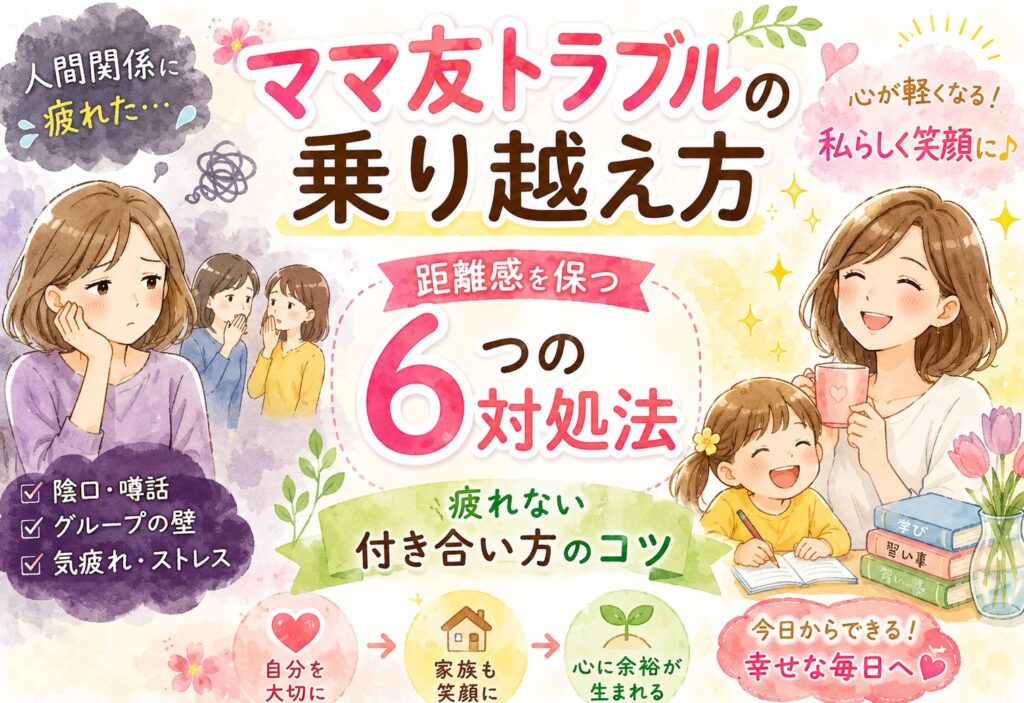ママ友トラブルの乗り越え方｜距離感を保つ6つの対処法と疲れない付き合い方のコツ