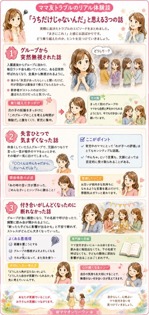 ママ友トラブルのリアル体験談