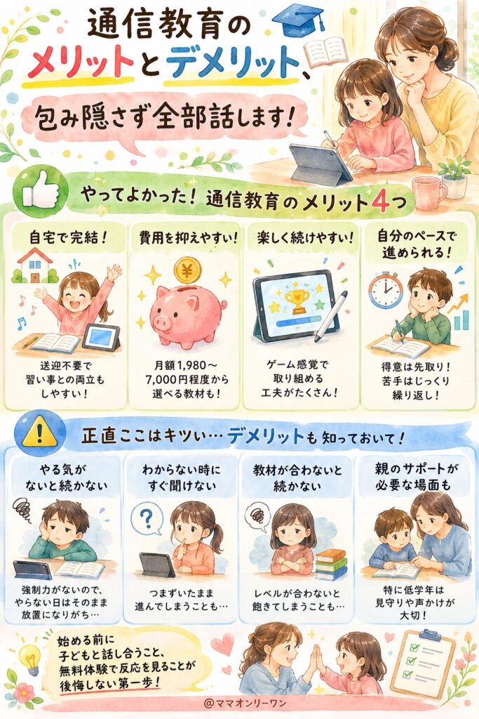 通信教育のメリットとデメリット、包み隠さず全部話す
