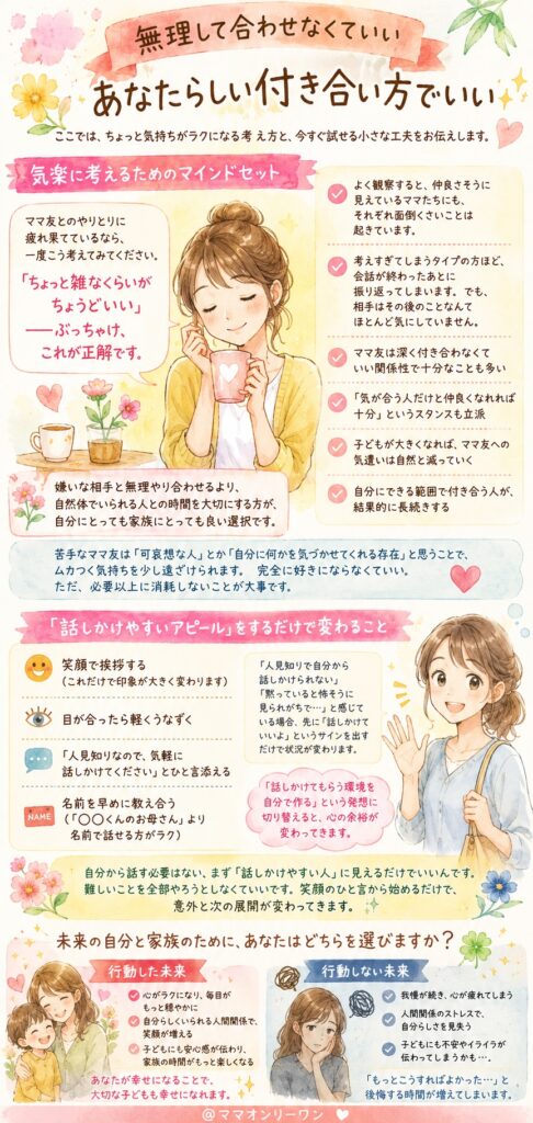 無理して合わせなくていい、あなたらしい付き合い方でいい
