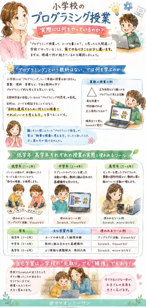 小学校のプログラミング授業、実際には何をやっているのか