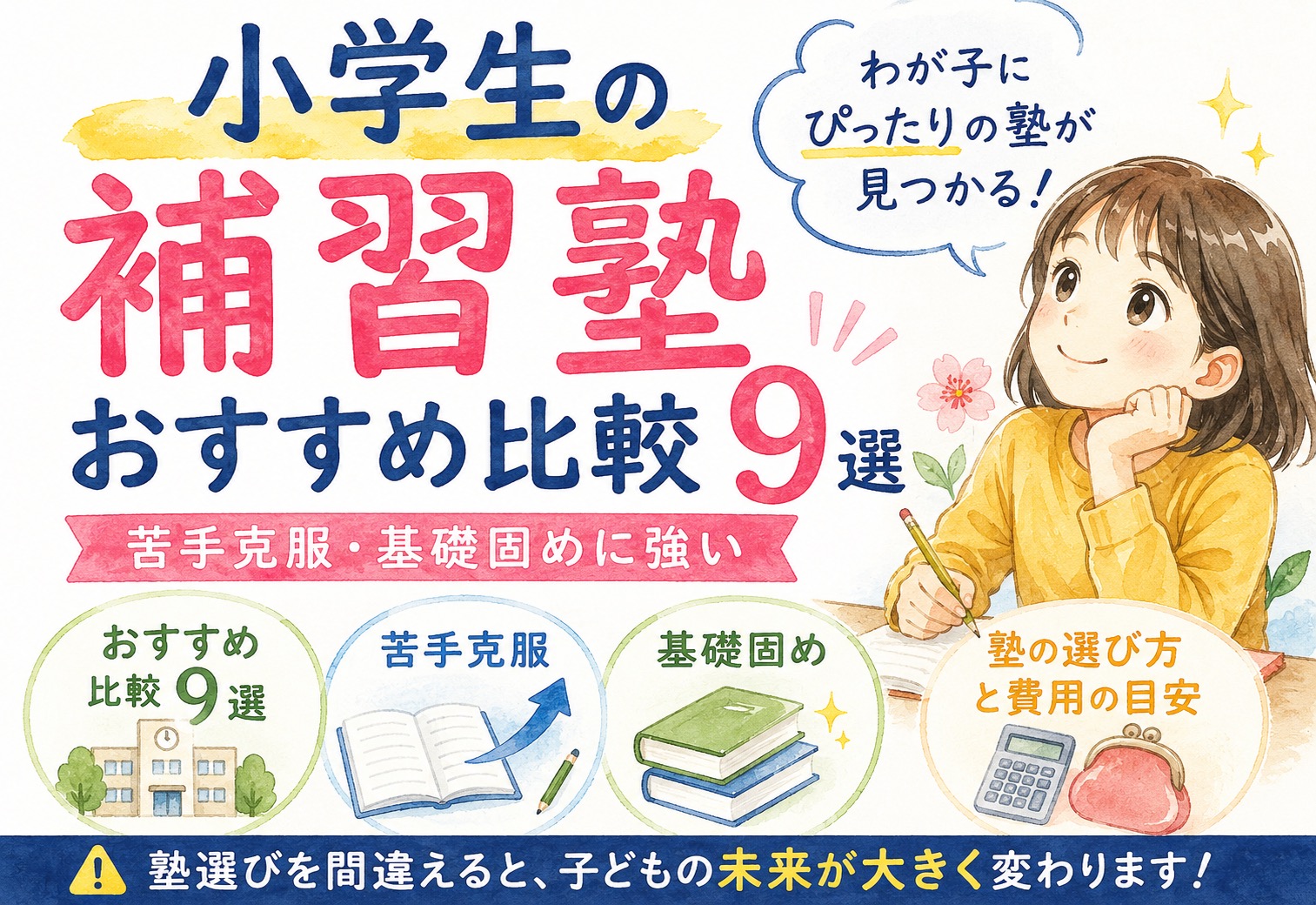 小学生の補習塾おすすめ比較9選｜苦手克服・基礎固めに強い塾の選び方と費用の目安